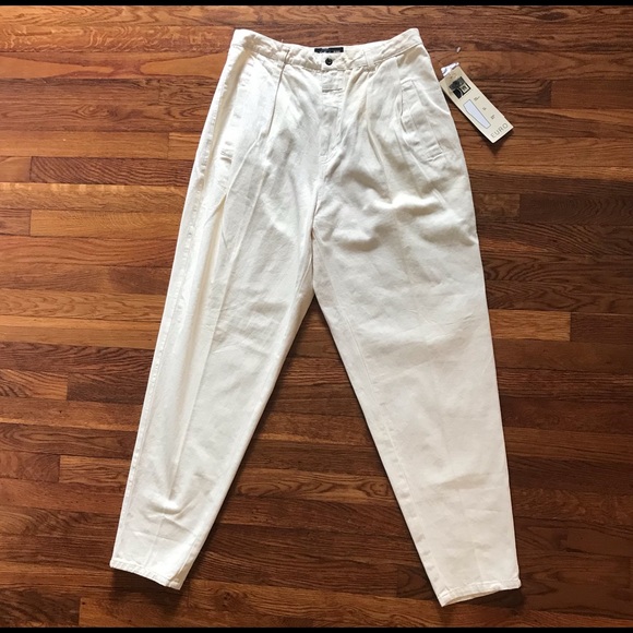 NWT VTG 90s UnionBay Super High Waisted Baggy Silhouette Tapered Leg Pants Sz 16 - Picture 2 of 11